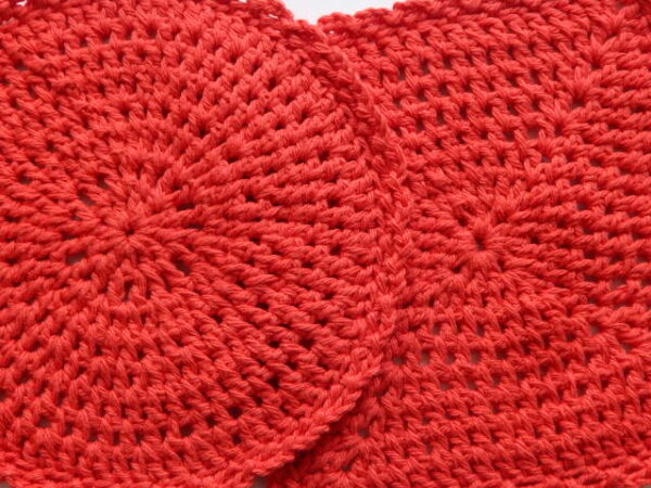 red crochet pot holder