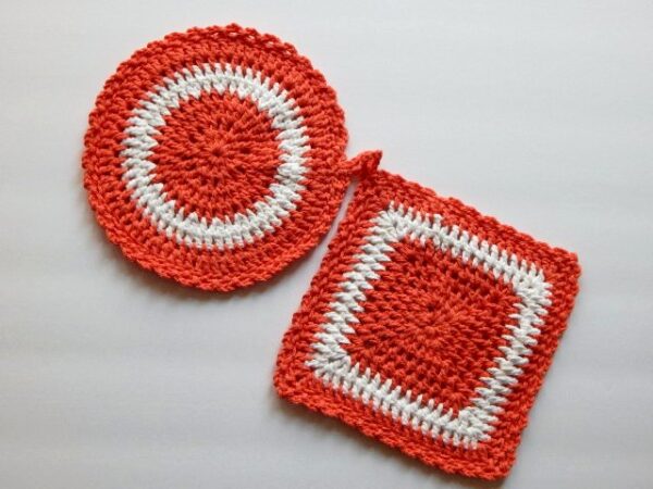 crocheted pot holders