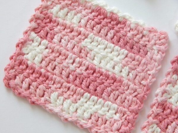 Pink White coasters, set of 4 - Image 3